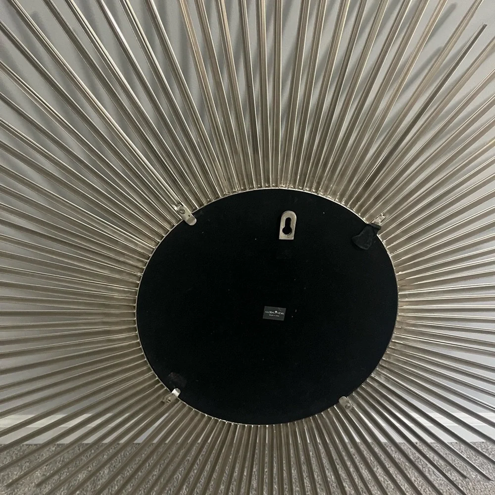 Sunburst Silver Wall Mirror